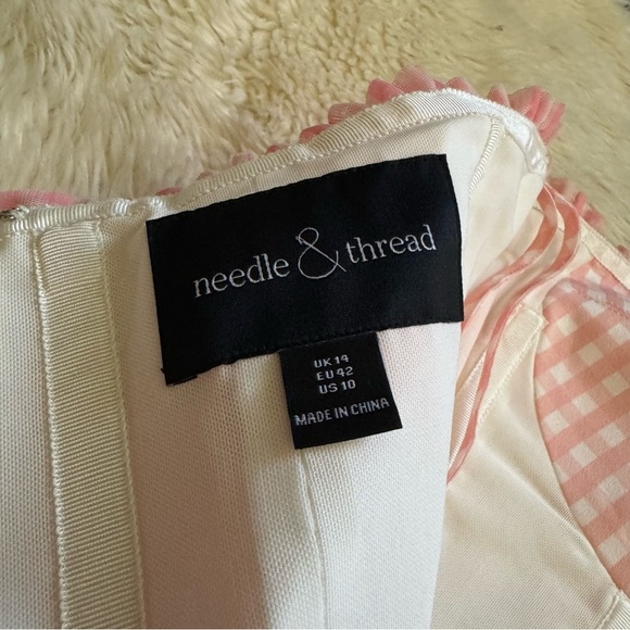 Needle & Thread Womens Caroline Gingham Tulle Corset Gown - Size 10 - Picture 9 of 10